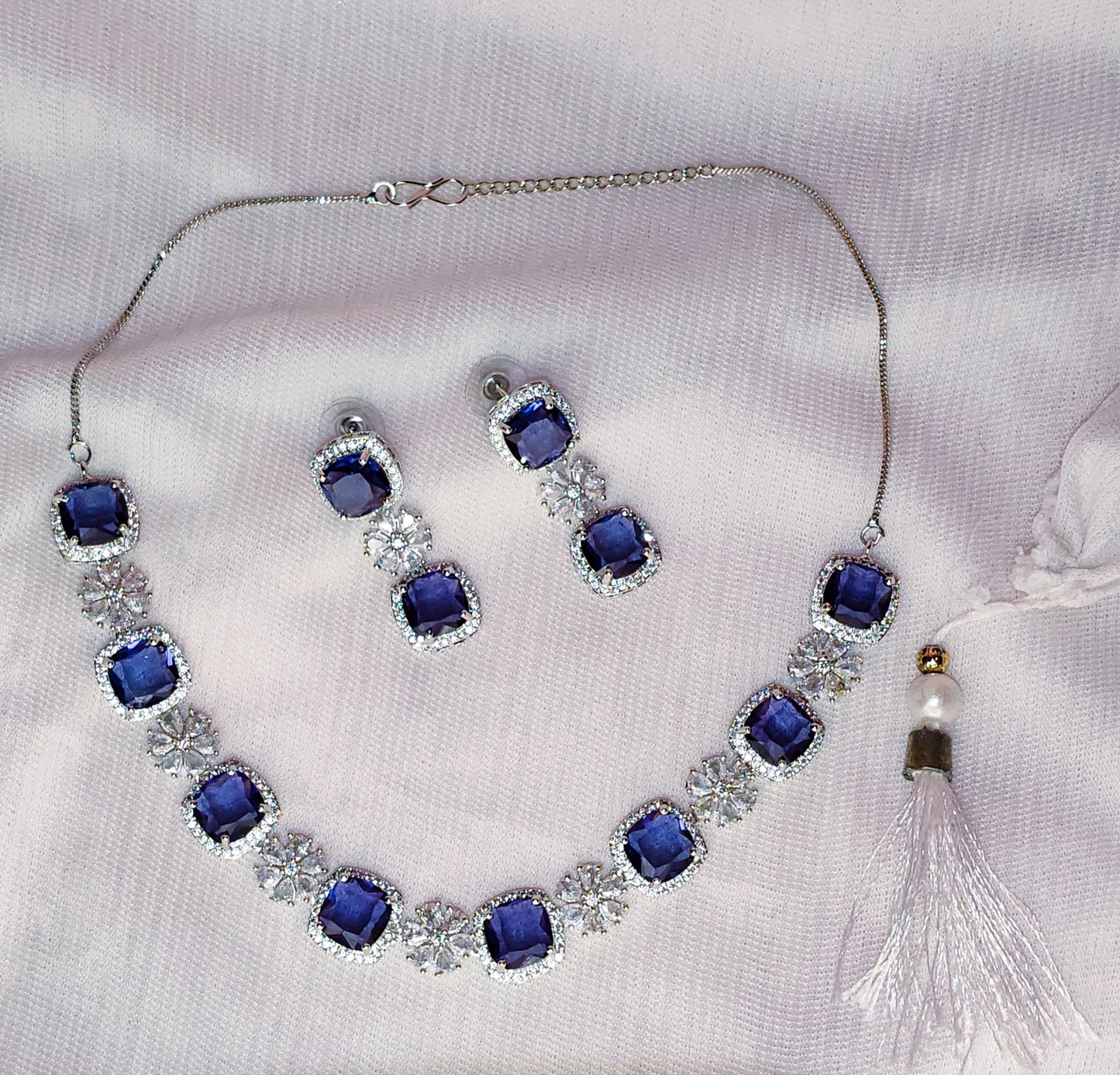 Royal Sapphire Elegance Necklace Set