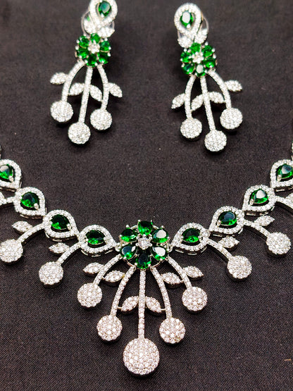 Emerald Cascade Necklace Set