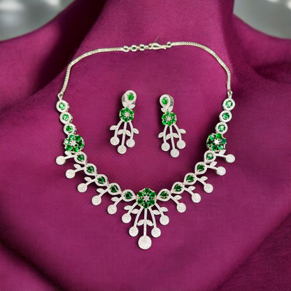 Emerald Cascade Necklace Set